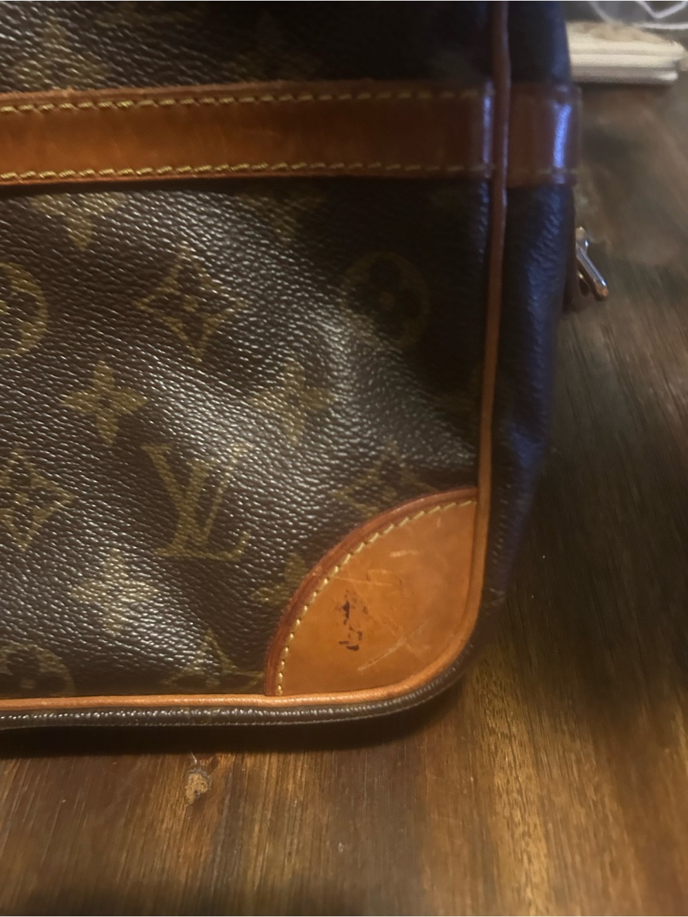Louis Vuitton Brown Monogram Canvas Toiletry Case with Tan Trim - Picture 2 of 8